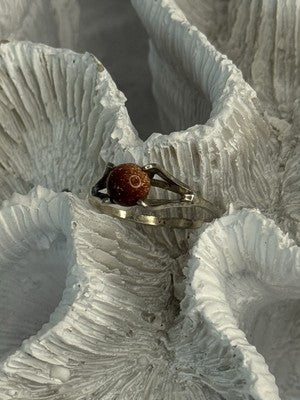 925 Sterling Silver Goldstone Ring Size 7