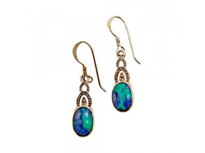 925 Sterling Silver Multicolor Jasper Earrings