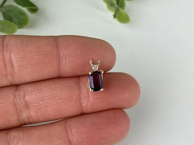 14K Yellow Gold Tourmaline & Diamond Pendant