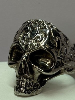 925 Sterling Silver Skull Custom Ring Size 8