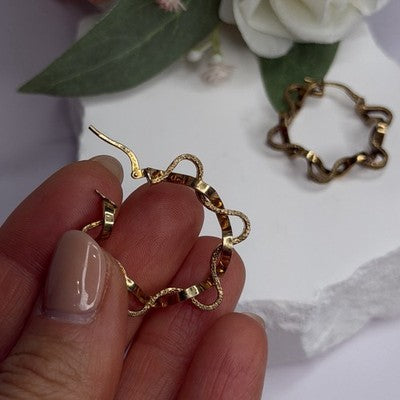 Italy 925 Sterling Silver Gold Plated Earrings