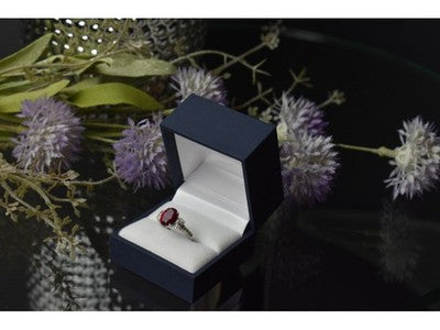925 Sterling Silver Pink Topaz and CZ Ring Size 6.5