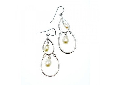 925 Sterling Silver Pearls Earrings