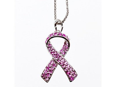 925 Sterling Silver Pink CZ Pendant