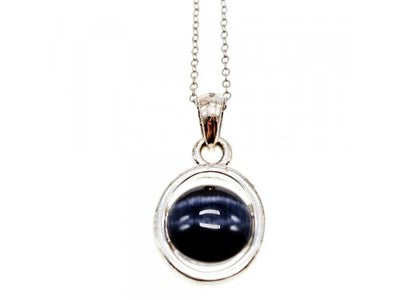 925 Sterling Silver Black Onyx Chain With Pendant
