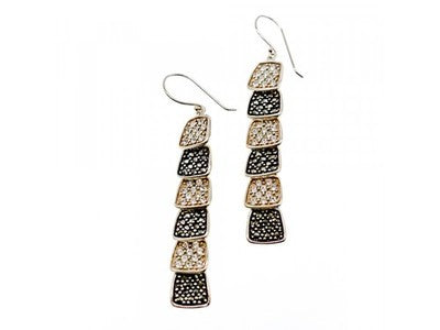 925 Sterling Silver CZ & Marcasites Earrings