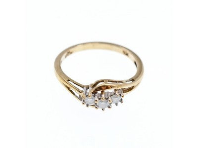 10K Yellow Gold Sapphire Ring Size 6.75