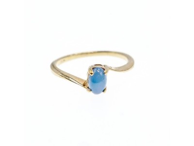 10K Yellow Gold Star Sapphire Ring Size 5.5