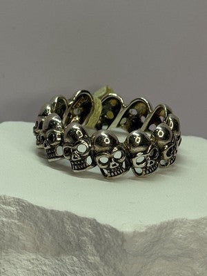925 Sterling Silver Skull Custom Ring Size 14