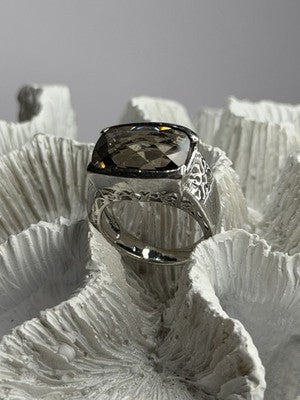 925 Sterling Silver Brown Tourmaline Ring Size 7