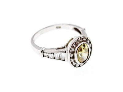 925 Sterling Silver CZ Ring Size 11.75