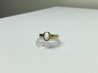 Vintage 925 Sterling Silver Moonstone Ring Size 11.25