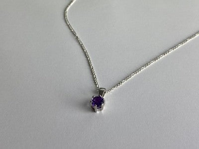 925 Sterling Silver Iolite Chain With Pendant