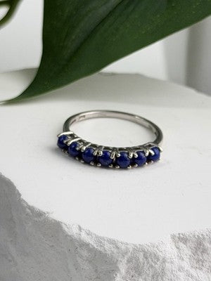 925 Sterling Silver Sodalite Ring Size 7
