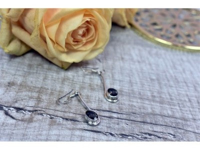 925 Sterling Silver Hessonite Earrings