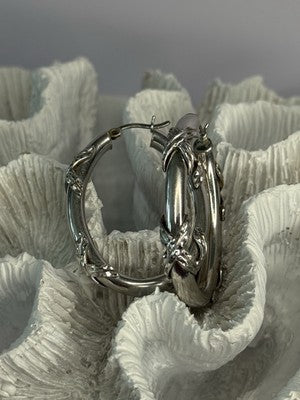 Classy 925 Sterling Silver Earrings Length 1.60 Inch