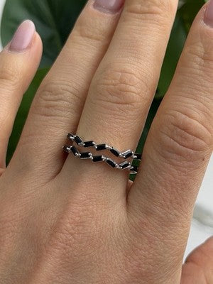 Bomb Party 925 Sterling Silver Tourmaline Ring Size 10