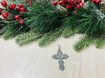 925 Sterling Silver Cross Pendant Mexico