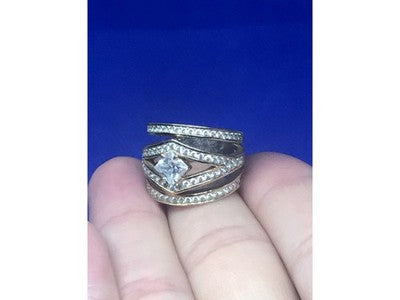 Ring With Gilding and CZ Size 5.5