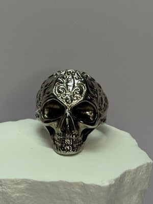 925 Sterling Silver Skull Custom Ring Size 8