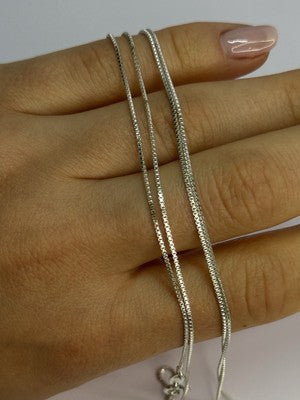 925 Sterling Silver Diamond Cross Necklace Length 30 In
