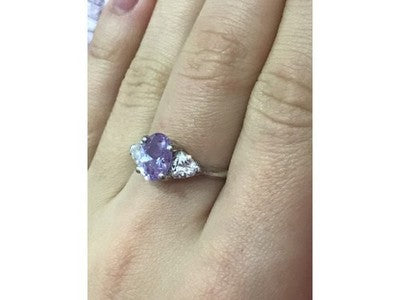925 Sterling Silver CZ Ring Size 8