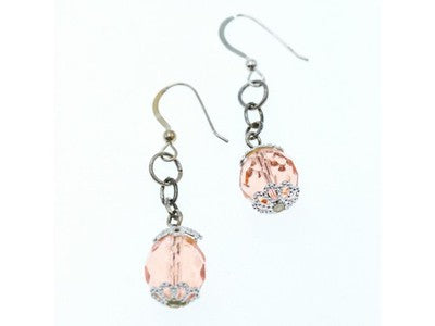 925 Sterling Silver Jewelry Glass Earrings