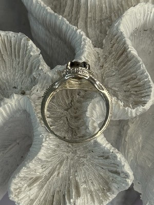 925 Sterling Silver Marcasite Ring Size 9.5