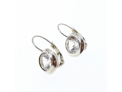 925 Sterling Silver White Beryl (Goshenite) Earrings