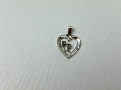 925 Sterling Silver CZ "Heart" Pendant