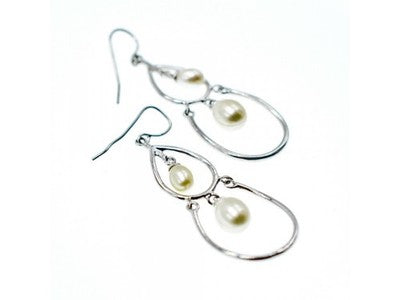 925 Sterling Silver Pearls Earrings