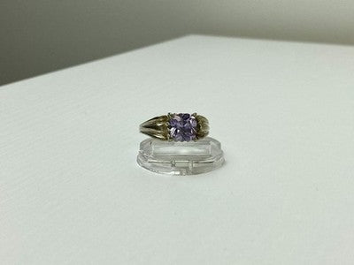 Vintage 925 Sterling Silver Amethyst Ring Size 11.75