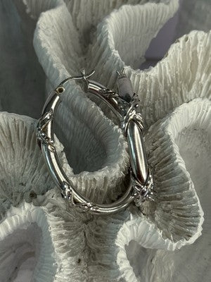 Classy 925 Sterling Silver Earrings Length 1.60 Inch