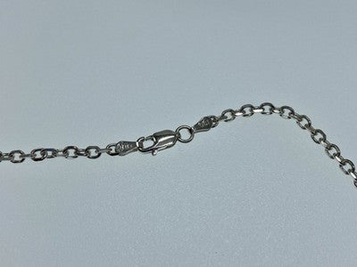 925 Sterling Silver Chain Necklace Italy 18.1 In