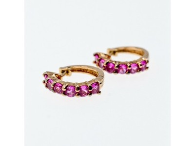 925 Sterling Silver Gold Plated Spinel Earrings