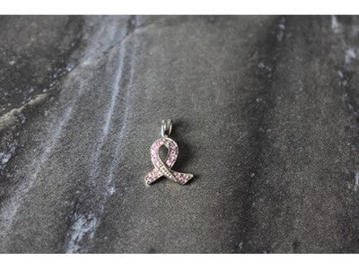 925 Sterling Silver Pink CZ Pendant