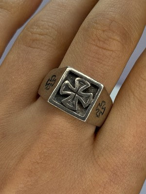 Vintage 925 Sterling Silver "Cross" Ring Size  10.5