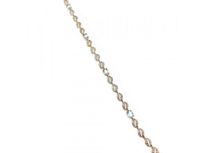 925 Sterling Silver Gold Plated Topaz Bracelet