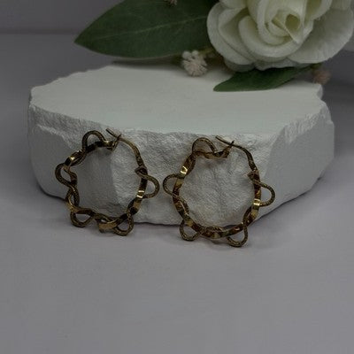 Italy 925 Sterling Silver Gold Plated Earrings