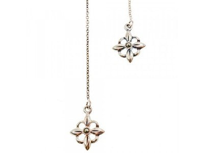 925 Sterling Silver Marcasites Threader Earrings