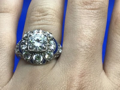 925 Sterling Silver CZ Ring Size 6.5