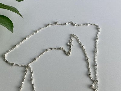 925 Sterling Silver Necklace Italy 29.9 in