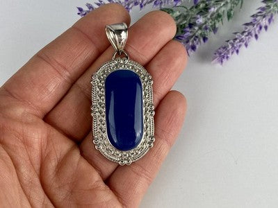 Pendant With Blue Agate