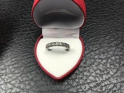 925 Sterling Silver Green CZ Ring Size 6.5