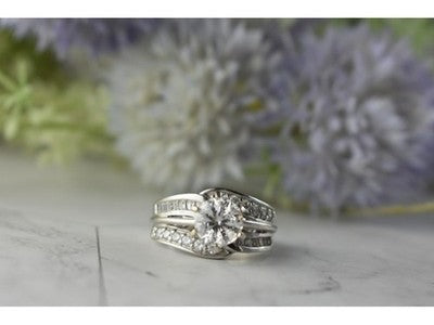 925 Sterling Silver CZ Ring Size 7