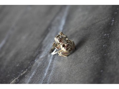 925 Sterling Silver "Frog" Ring Size 6.5