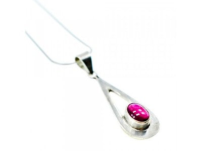 925 Sterling Silver Garnet Pyrope Chain With Pendant