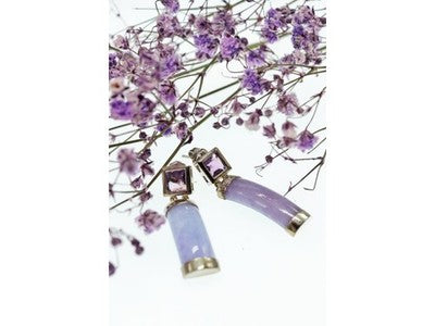 925 Sterling Silver Iolite Earrings