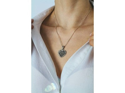 925 Sterling Silver Marcasites "Heart" Chain With Pendant
