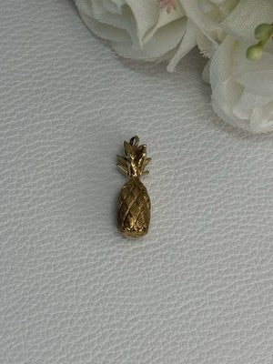 14K Yellow Gold Pineapple Pendant Length 0.85